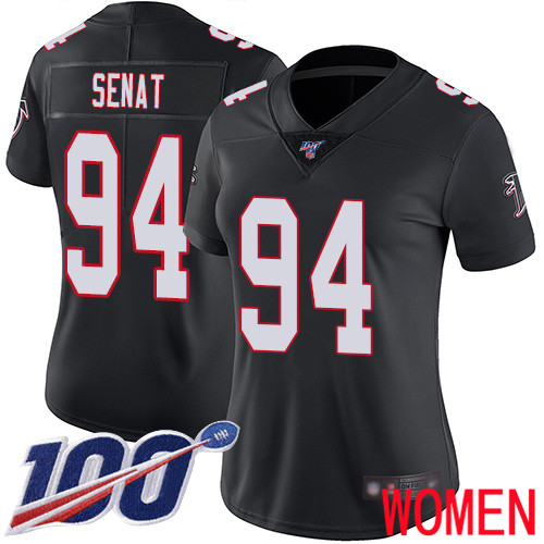 Atlanta Falcons Limited Black Women Deadrin Senat Alternate Jersey NFL Football #94 100th Season Vapor Untouchable->youth nfl jersey->Youth Jersey